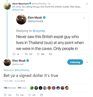 Illustration for article titled Increasingly Agitated Elon Musk Labels Diver Who Mocked His 'Submarine' a 'Pedo Guy'